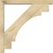 Ekena Millwork Merced Block Rough Sawn Bracket w/ Offset Brace, Douglas Fir, 4"W x 28"D x 28"H BKT0402X28X28MRC05RDF - alternate 3